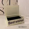 Caja joyero popular estilo INS de fábrica caja joyero para joyas de anillo almacenamiento de pendientes collar embalaje joyería plateada