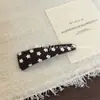 Presilha BB vintage floral fosca estilo coreano, presilha de cabelo oval gota d'água, presilha lateral para franja, grampo para nuca para mulheres
