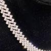 Cadena de Diamantes Soldada de Cinco Filas Diagonales Más Vendida una Cadena de Garras de Diamante para Ropa, Zapatos, Sombreros, Joyería Hecha a Mano de Bricolaje, Accesorios Electroplateados