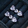 Conjunto de tres piezas de collar, pendientes y anillo con microincrustaciones de corazón y circonitas de amor, comercio electrónico transfronterizo de Cao Shi