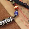 Estilo Étnico de Xizang Colar de Corda Tecido à Mão com Pingente Dzi Corrente para Clavícula Acessórios de Ágata Sino Vajra de Xizang Venda por Atacado