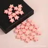 Cuentas de Estrella de Cinco Puntas de Acrílico Color Macarrón con Agujero Recto Llavero de Cuentas Hecho a Mano DIY Pulsera Accesorios de Joyería