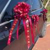 Decoração de casamento flor fita par de casamento maçaneta da porta do carro arranjo bola flor decoração do casamento flor acessórios do quarto do casamento bola de flores