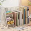 Estantería, estante para libros, atril para estudiantes, portalápices de gran capacidad para escritorio, estantería, organizador de papelería, estante de almacenamiento