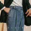 Pantalones Rectos de Cintura Alta Estilo Retro Nápoles Otoño e Invierno Estilo Japonés para Hombre Mezcla de Denim Lavado Pesado Pantalones Casuales de Vestir