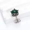Nuevos Pendientes Redondos de Circonita con Corona Retro Transfronterizos Europeos y Americanos para Mujer, Personalidad, Tendencia, Encanto, Moda, Pendientes de Acero de Titanio