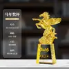 Trofeo de Cristal 2026 Trofeo Personalizado del Año del Caballo Premios de Reunión Anual Diseño Gratuito Grabado Souvenir para Empleado Destacado