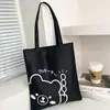 Bolso de Lona de Gran Capacidad Estilo Nuevo 2026 para Mujer, Bolso Tote Fresco, Bolso de Hombro Lindo de Dibujos Animados para Estudiante