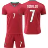 Conjunto de Camisa Titular Portugal Copa do Mundo 2026 Não. 7 C. Camisa do Ronaldo Nº. 8 B. Uniforme de Futebol Transfronteiriço Infantil Masculino Fernandes