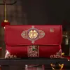 Sobre Rojo de Tela Brocada Bordada de Alta Gama Bolsa Roja de Diez Mil Yuan Palabras de Buena Suerte y Bendición Sobre Rojo Universal