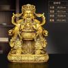 Figura de Bronce del Dios de la Riqueza: Bi Gan y Fan Li Sentados en un Trono de Dragón, Sosteniendo Lingotes y Riendo, el Dios de la Riqueza para Tiendas, Oficinas y Uso en el Hogar