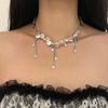 Collar con borlas de estrella de perla barroca para mujer, diseño de nicho, estilo frío, colgante, temperamento ligero, cadena de clavícula de lujo