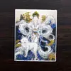 Pintura Thangka Dorada de Color al por Mayor Núcleo Zorro de Nueve Colas Hada Zorro Zakiram Vida Pasada y Vida Presente Thangka con Dorado Espolvoreado Tarjeta de Lienzo Núcleo