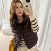 Chaleco de Algodón Versátil de Moda Nuevo para Invierno 2026 para Mujer, Abrigo Corto Sencillo y Cálido