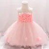Vestido para Niños del Fabricante 2026 Estilo Nuevo Europeo y Americano Vestido para Niña Malla Floral Vestido de Princesa para Bebé Vestido para Niños de un Año