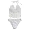 Bikini Floral Inspirado en Celebridades Coreanas con un Estilo Puro y Atractivo, Traje de Baño de Dos Piezas para Aguas Termales y Vacaciones, Adecuado para Bustos Pequeños