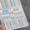 Pegatinas para Uñas con Lazo de Encaje Tensor Ts3507 Serie Dulce y Versátil con Patrón de Corazón y Estrella