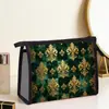 Bolsa de Cosméticos de Malla Estilo Barroco Estampado Transfronteriza Portátil de Gran Capacidad Transpirable Bolsa de Almacenamiento