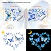 Xinuo YG-B102 Mariposa Luminosa Soñadora Pegatina de Pared Autoadhesiva Decoración de Pared Extraíble Universal para Dormitorio Sala de Estar
