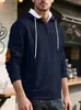 Moletom Casual Retro Loose para Comutador com Capuz Jacquard Bloqueio de Cor Cordão Outono Inverno Masculino Europeu e Americano Cross-Border Amazon