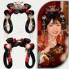 Disfraz Antiguo Marubeni Almohadilla para la Cabeza Paquete de Cabello Peluca Perezosa de Una Pieza Moño para el Cabello Peluca Hanfu Antigua Estilo Diario Moño con Placa para el Cabello