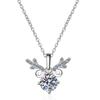 Collar de plata esterlina S925, tendencia de moda, moissanita de cuatro garras, todo en uno, taladro de simulación, cadena de clavícula, fabricantes en stock, lote