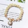 Nuevo pulsera de cristal perla caliente femenina cuentas de vidrio cristal agrietado pulsera esmalte de color puesto de joyería pequeño suministro en vivo