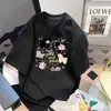 Camisetas unisex de manga corta de cinco cuartos, holgadas, con estampado de dibujos animados, para verano, al por mayor para fabricantes, en tallas grandes