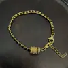 Anillo Corredor Dorado de Explosiones de Libro de Caperucita Roja Pulsera de Oro Negro Cadena Estilo Chanel Simple y a la Moda para Mujer Cuerda de Mano Trenzada Flash Cepillada