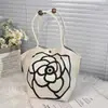 Bolsa de Hombro de Punto para Boda de Año Nuevo Patrón de Dibujos Animados Gran Capacidad Plegable Ligera Bolsa de Punto para Compras