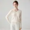 Suéter de cachemira 100% pura con cuello en V para mujer, nuevo estilo otoño e invierno, tejido de ochos, color liso, manga larga, corte ajustado, adecuado para ir al trabajo