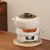 Olla de Barro para Cocina de Aceite con Base de Barro, Estufa de Carbón, Olla Caliente y Estufa Integradas, Estufa de Aceite Ecológica para Uso Comercial