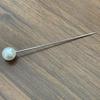 Aguja de perla súper larga grande alfiler blanco aguja de posicionamiento largo aguja fija cama de corte diy