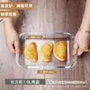 Bandejas de vidrio personalizadas para hornear transfronterizas, fuentes rectangulares resistentes al calor para pescado, moldes ovalados para hornear arroz, aptos para microondas y hornos convencionales