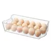 Caja Transparente de Plástico para Mascotas y Cocina Doméstica, Caja Multifuncional para Huevos con Asa, Bandeja para Huevos, Caja de Almacenamiento para Refrigerador