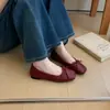 Bailarinas de estilo francés suaves para mujer, nueva colección otoño 2026, de suela plana, punta cuadrada, con detalle de lazo