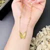Colar Borboleta Banhado a Ouro Vietnamita para Mulheres, Novo Estilo de Luxo de Verão, Cor Duradoura, Atacado de Joias