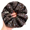 Elástico de cabelo preto para o dia a dia para mulheres, estilo francês, alto valor estético, adequado para sair, elástico de cabelo oversized da moda, acessório de cabelo