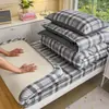 Conjunto de três peças xadrez para dormitório universitário, roupa de cama 100% algodão, estilo ins, lavável à máquina, inclui lençol de cima, capa de edredom e lençol de elástico