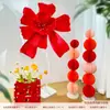 Decoração de Casamento Tira Longa Caractere Xi Flor Puxada Decoração Suspensa Arranjo do Quarto de Casamento Quadrado Masculino e Feminino Teto de Fundo de Casa Nova Pingente Suspense