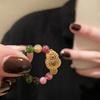 Anillo de Calabaza con Cuentas para Mujer, Modelo Nuevo Año Otoño/Invierno 2025, Anillo para Dedo Índice, Diseño de Nicho, Anillo con Sensación de Alta Gama
