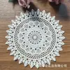 Nuevo Posavasos Redondo Tela de Encaje Bordada Blanca Pegatina DIY Hecho a Mano Francés Hueco Fino Ropa Encaje Accesorios