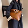 Bolsa de Texto Simples Feminina 2024 Novas Bolsas Moda Grande Capacidade Bolsa de Mão Bolsa de Mão para Trabalho e Trajeto