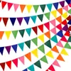 Bandeirinhas triangulares coloridas de feltro personalizadas pelo fabricante para jardim de infância, quarto de criança, festa de aniversário e decoração de eventos