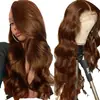Peluca de encaje Amazon peluca nueva cabello largo rizado onda grande peluca frontal de encaje tocado en stock cabello de generación