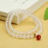 Pulsera de Calcedonia Blanca Natural Aiyu Pulsera de Ágata Roja Semilla de Acacia Tendencia Nacional Fábrica Mayorista Dropshipping S4030901