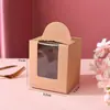 Caja de Muffin Transparente con Ventana de 1 Cavidad Dos Cavidades Caja para Cupcakes Pastel Pequeño Caja de Postre Portátil Caja de Repostería para Entrega