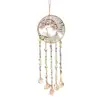 Colgante de atrapasueños con árbol de la vida de piedra preciosa natural de alta gama, decoración de pared con campanillas de viento coloridas, artículo popular transfronterizo