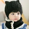 Gorros de Bebé para Otoño e Invierno, Gorros de Lana para Niños que Protegen las Orejas, Gorros con Bufanda Integrada para Niños y Niñas, Gorros Gruesos y Cálidos