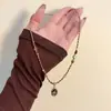 Collar de Piedra Ojo de Tigre Natural, Gargantilla con Colgante de Calabaza, Cadena para Clavícula Vintage de Estilo Chino con Diamantes, Cadena para Suéter de Lujo Ligero